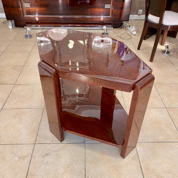 guéridon en loupe d'acajou... 2