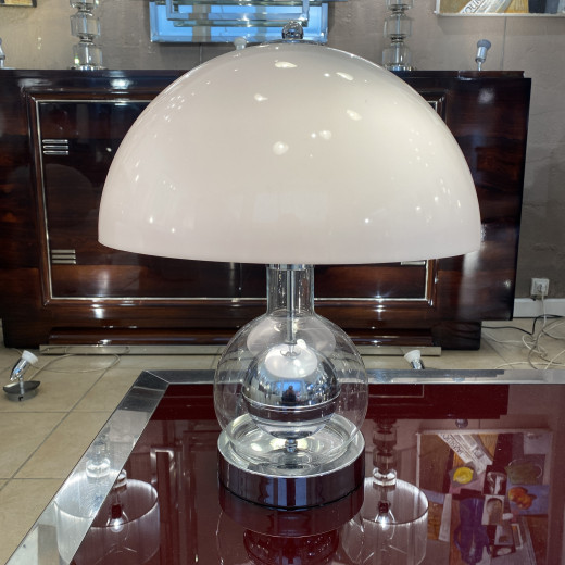 lampe design italien, verre et metal...