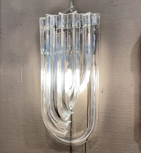 Pair of wall sconces glass in the...