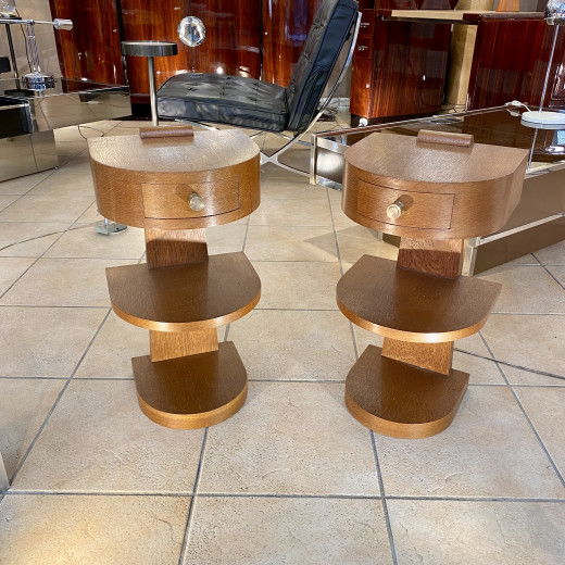 paire de chevet Moderniste en chêne...