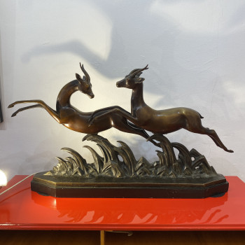 bronze ¨les gazelles¨signé...