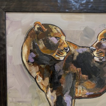 huile sur toile signée de... 2