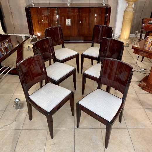 Suite of 6 chairs in Rosewood and...