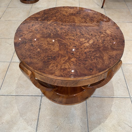 table basse en loupe de Noyer...