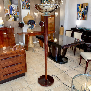 Lampadaire en Acajou de...